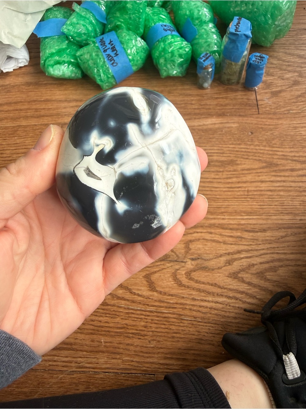 Rare orca agate cathedral crystal